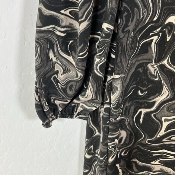 ICHI Asphalt long Sleeve Dress Retro Vibes Size s - Picture 7 of 11